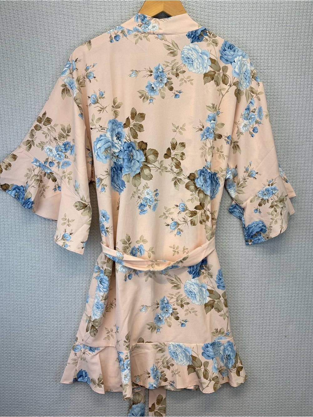 Birdy Grey Kenny Ruffle Tie Robe Floral Le Fleur M/L Bridesmaid Dressing Gown - Picture 7 of 10